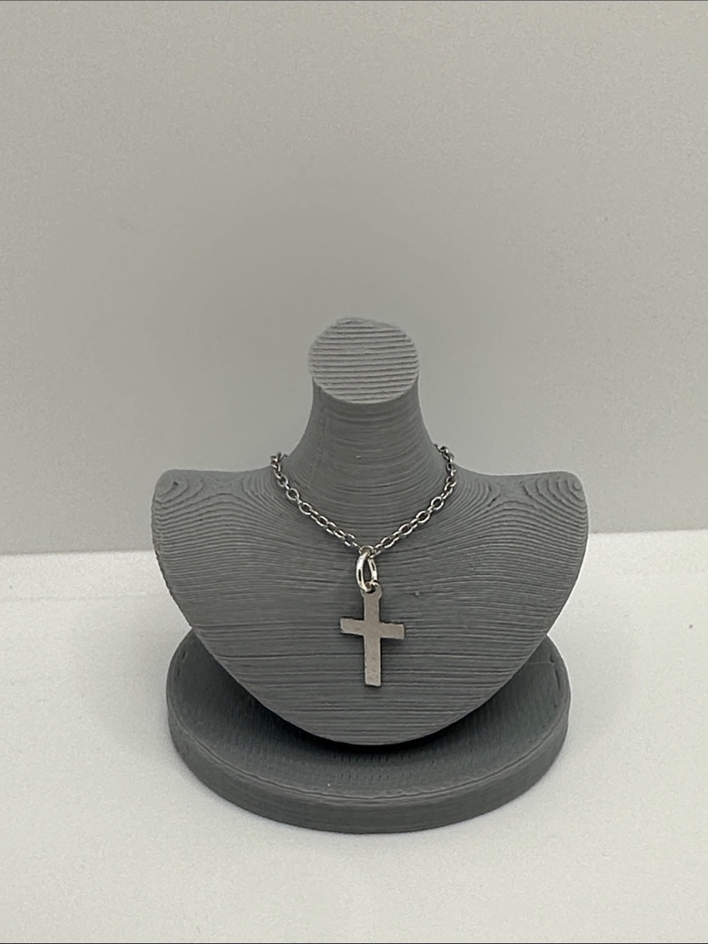 Sterling Silver Cross Pendant Necklace - 1:6 scale Barbie jewelry